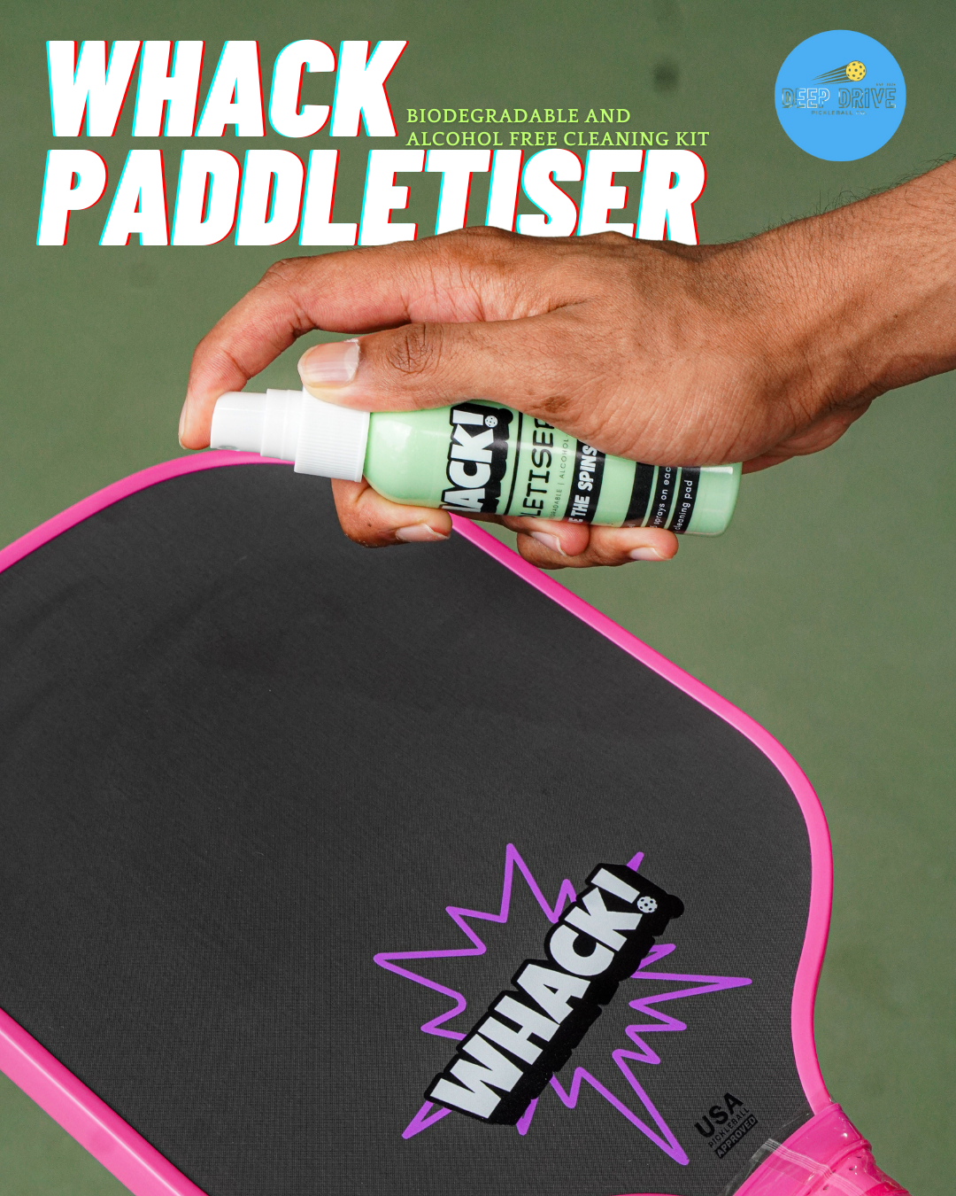 WHACK PADDLETISER PICKLEBALL PADDLE CLEANER 60ML